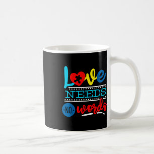 Caneca De Café O Amor Não Precisa De Palavras Autismo Suporte A C