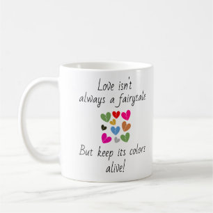 Caneca De Café O amor nem sempre é um conto de fadas: Corações Vi