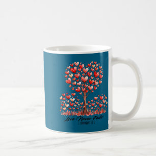 Caneca De Café O amor nunca falha 1 coríntios 13_8 árvore do cora