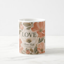 Caneca De Café O AMOR NUNCA FALHA | Presente de Casamento Cristão