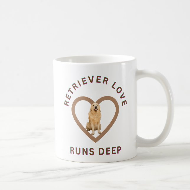 Caneca De Café O amor pelo Retriever é profundo (Direita)