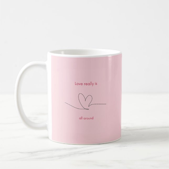 Caneca De Café O amor realmente está em todo lugar (Esquerda)