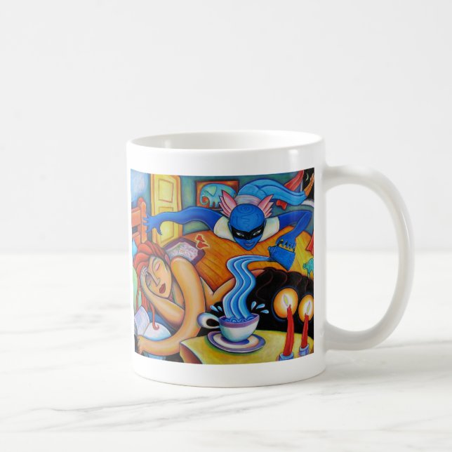Caneca De Café O amor vem a-troublin (Direita)