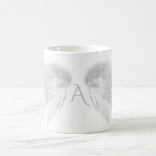 Caneca De Café O ANJO VOA o monograma branco