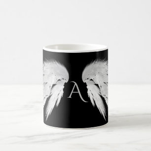 Caneca De Café O ANJO VOA o preto do monograma