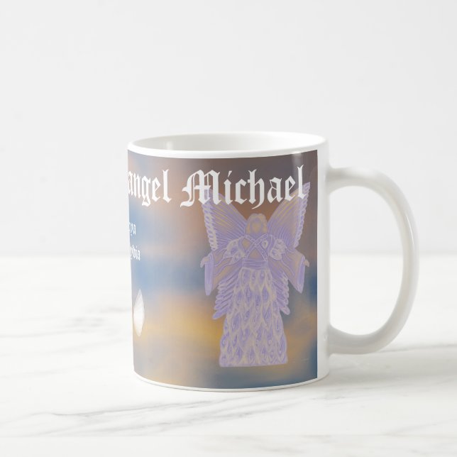 Caneca De Café O arcanjo da proteção Michael-Personaliza (Direita)