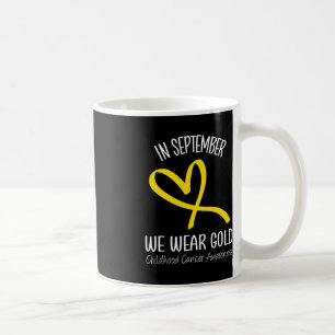 Caneca De Café O Arco-Íris Em Setembro Vestimos Cancer Dourado Da