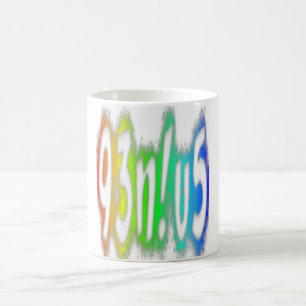 Caneca De Café O arco-íris engraçado do gênio colore a tipogra