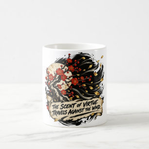 Caneca De Café O Aroma da Virtude Viaja Contra o Vento