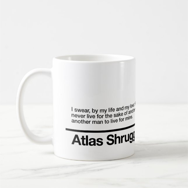 Caneca De Café O atlas Shrugged o juramento (Esquerda)
