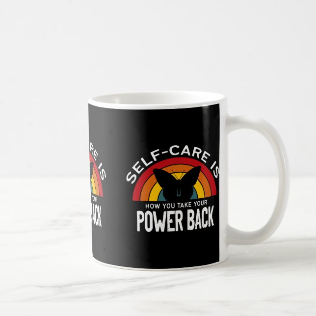 Caneca De Café O Autoatendimento De Conscientização Da Saúde Está (Direita)