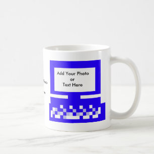 Caneca De Café O azul do computador das imagens da série do