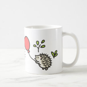 Caneca De Café O balão vermelho do ouriço do bebê