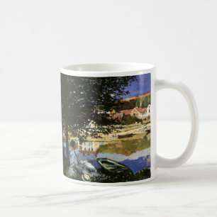 Caneca De Café O Banco do Sena, Bennecourt, por Claude Monet