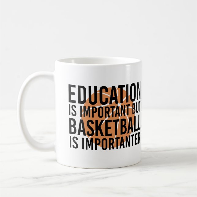 Caneca De Café O basquete é importante, Fã Funny Basball (Esquerda)
