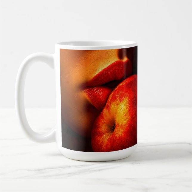 Caneca De Café O Beijo de Nectarina – Um Retrato Íntimo (Esquerda)