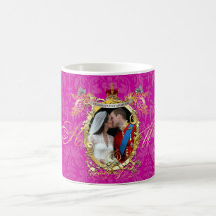 Caneca De Café o beijo, o casamento do Will+kate, cor de fundo do