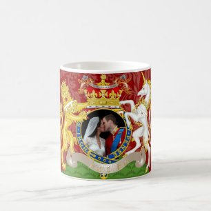 Caneca De Café O beijo, o casamento do Will+Kate, cor do céu!