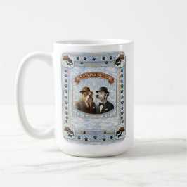 Caneca De Café O Benjamin e botões cão elegante vintage cerâmico