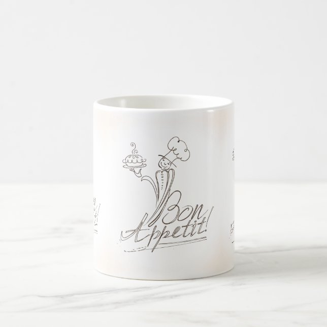 Caneca De Café O Bom Chef diz Bon Appetit! (Centro)