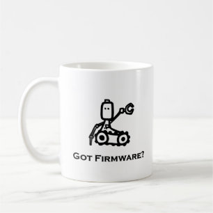 Caneca De Café O bot do engenheiro obteve firmware