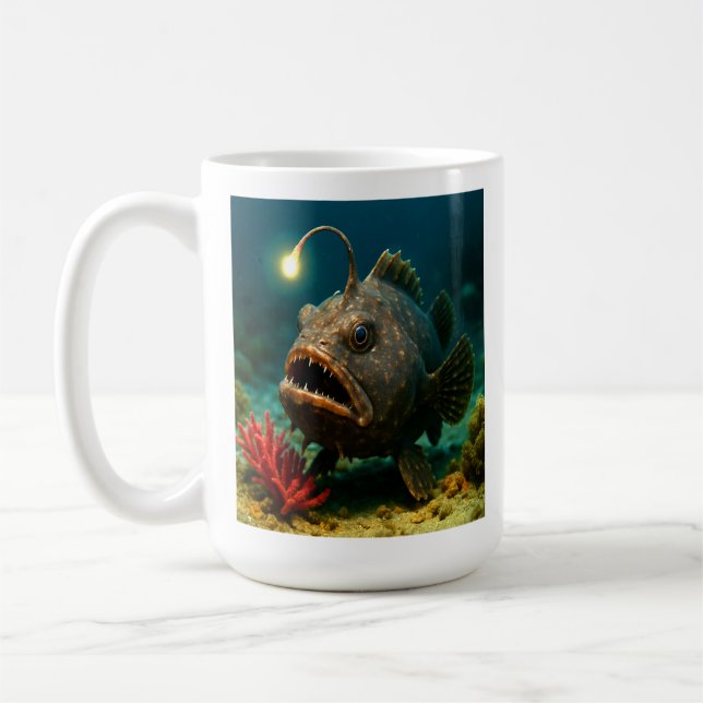 Caneca De Café O Brilho Profundo do Mar (Esquerda)
