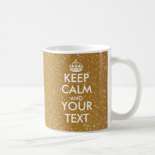 Caneca De Café O brilho sparkly personalizado do ouro mantem a