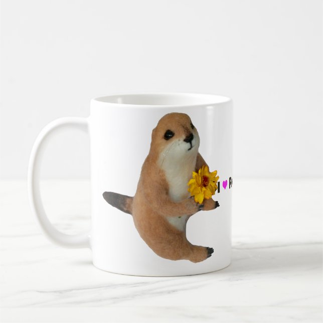 Caneca De Café o brinquedo enchido de cão de pradaria (Esquerda)