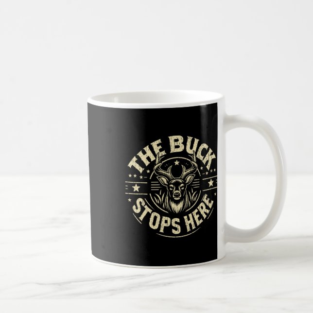 Caneca De Café O Buck Pára De Caça Aqui (Direita)