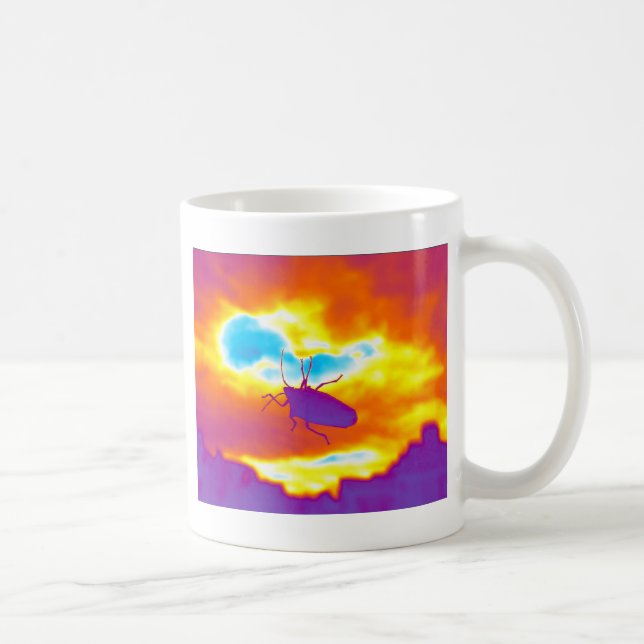 Caneca De Café O Bug Psicodélico (Direita)