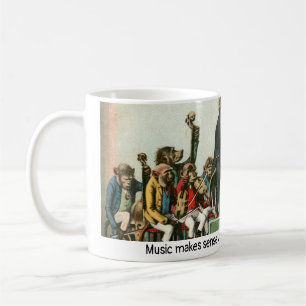 Caneca De Café O Cachorro da Orquestra de Macacos Louco