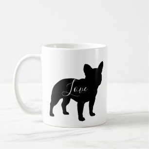 Caneca De Café O Cachorro-Grande Francês Silhuettes Amor Persona