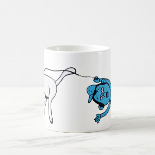 Caneca De Café O cachorro leva o homem para caminhar!
