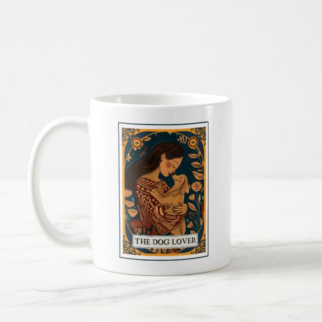 Caneca De Café O Cachorro Lover Tarot Pensava (Esquerda)