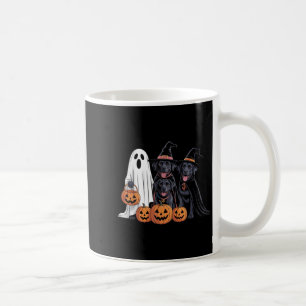 Caneca De Café O Cachorro Negro do Halloween Labrador Amava Pumpk