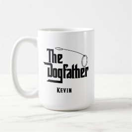 Caneca De Café O Cachorro Pai Cachorro pai Branco no Escuro