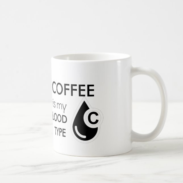 Caneca De Café O café é meu tipo de sangue (Direita)