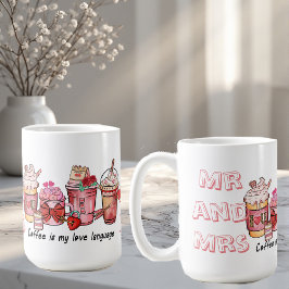 Caneca De Café O Café é Minha Linguagem do Amor Casal Sr e Sra Fu