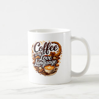 Caneca De Café O Café é Minha Linguagem do Amor – Citação de Aman