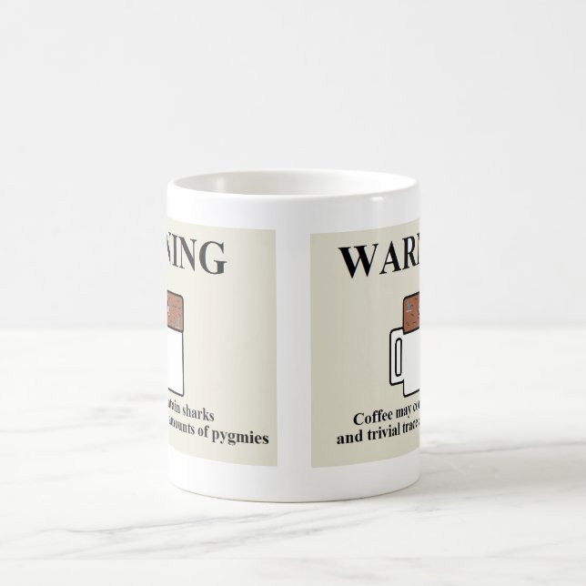 Caneca De Café O café pode conter tubarões e pigmeus (Centro)
