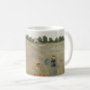 Caneca De Café O Campo Poppy perto do Argenteuil por Claude Monet