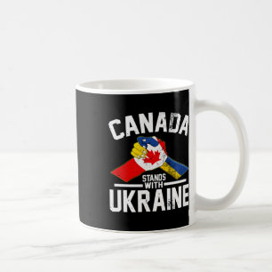Caneca De Café O Canadá Apoia a Ucrânia Bandeira Canadense Ucrani
