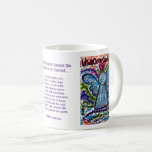 Caneca De Café O Cancer Anjo Colorido Não Pode Poemular Mugs De C