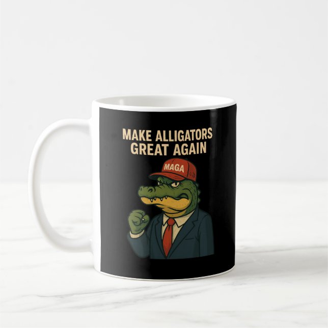 Caneca De Café O Candidato Jacaré – Faça os Jacarés Grandes Novam (Esquerda)