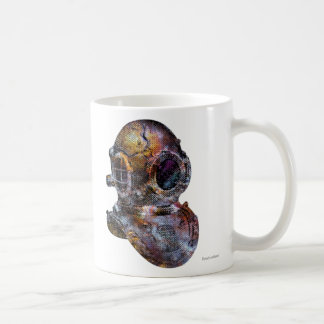 Caneca De Café O capacete do mergulhador de Steampunk do vintage