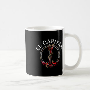Caneca De Café O Capitão Âncora Barco Navio Capitão Comandante Ma
