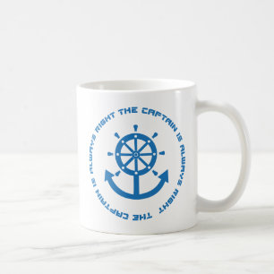 Caneca De Café O capitão está sempre certo
