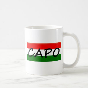 Caneca De Café O CAPO, capo significa o CHEFE! em italiano e em