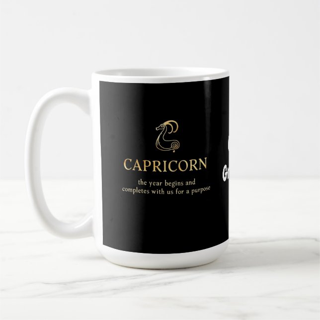 Caneca De Café O Capricórnio Começa E Termina Conosco Personalizá (Esquerda)