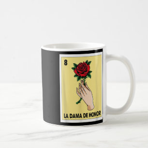 Caneca De Café O Cartão de Bingo Mexicano da Dama de Honra Noiva
